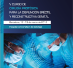 Cartel del Vº Curso de Cirugía Protésica. Bellvitge (Barcelona)
